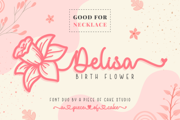 Delisa Birth Flower Duo: A Vintage Script & Sans Serif Pairing