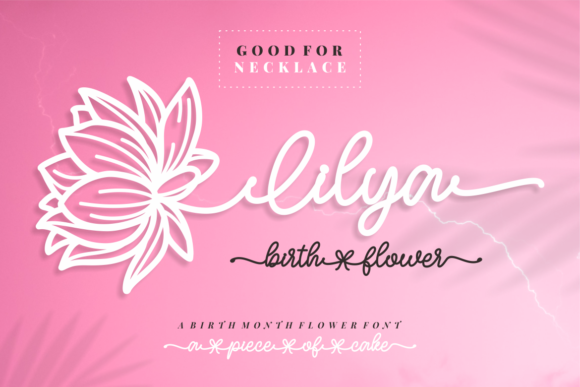 Lilya Birth Flower: The Elegant Script Font for July Birthdays