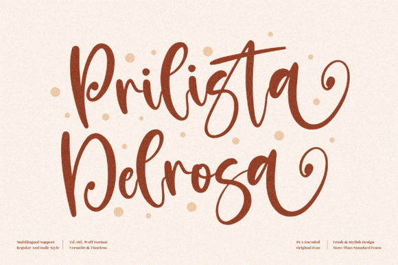 Prilista Delrosa: A Script Font with a Playful Soul